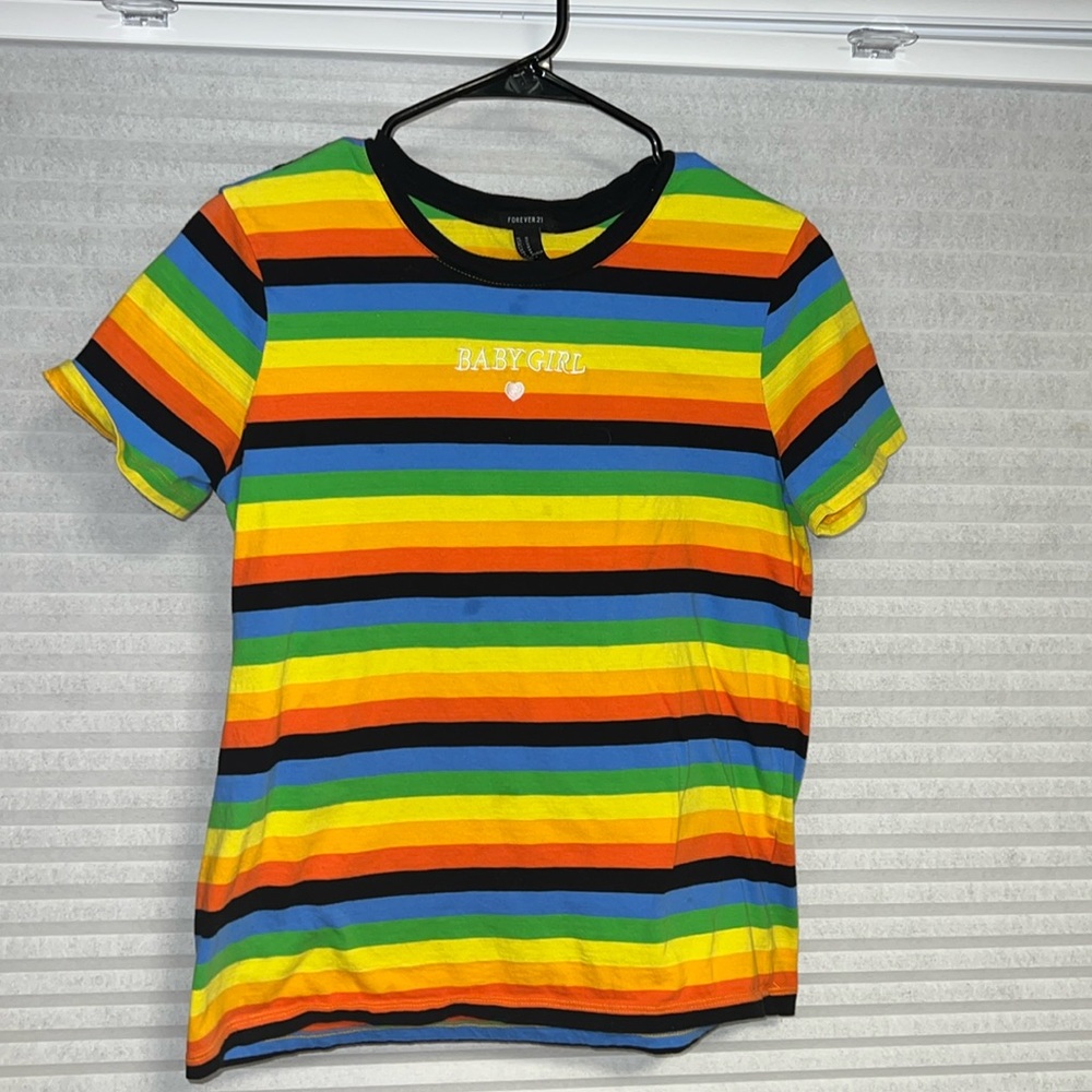 Forever 21 Rainbow “BABYGIRL” Shirt